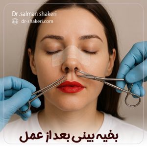 بخیه بینی بعد از عمل - دکتر سلمان شاکری
